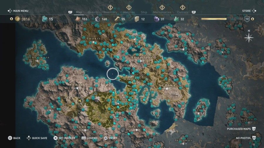 Assassin's Creed Odyssey tem o maior mapa da série, mesmo considerando apenas a massa de terra.