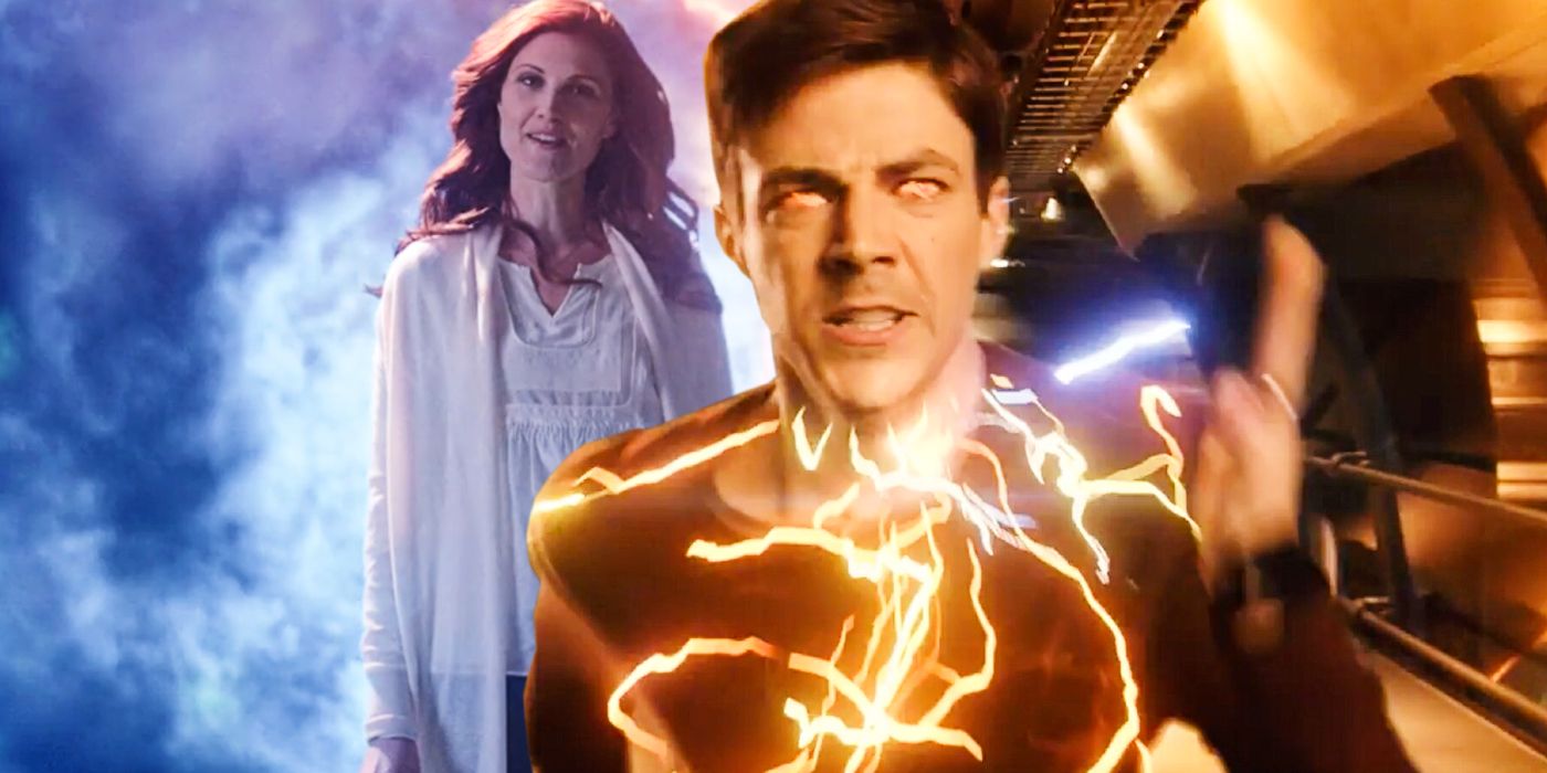 Barry Allen and Nora Allen in The Speed Force in The Flash