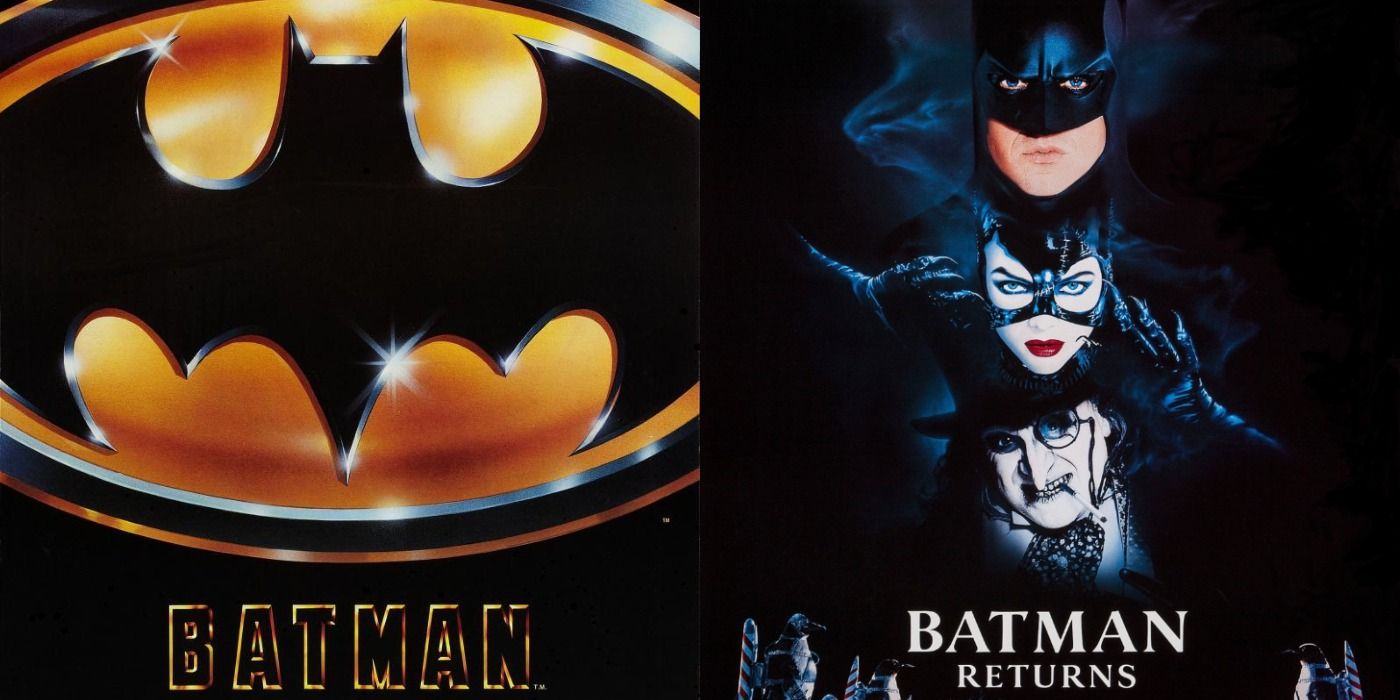 Posters for Batman (1989) and Batman Returns (1992)