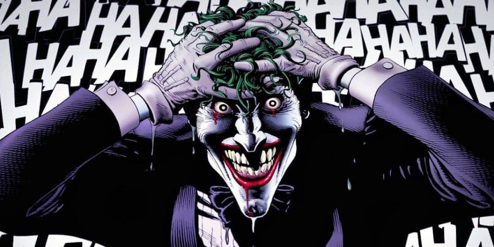 Joker laughing in Batman: The Killing Joke