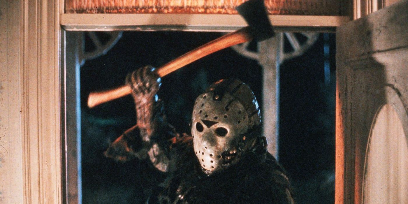 Jason throwing down an axe in Part VII the New Blood