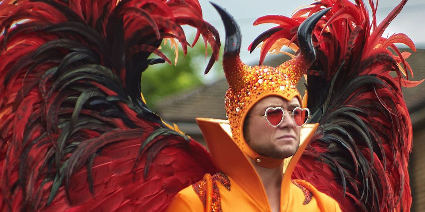 Elton John dressed as the devil in Rocketman