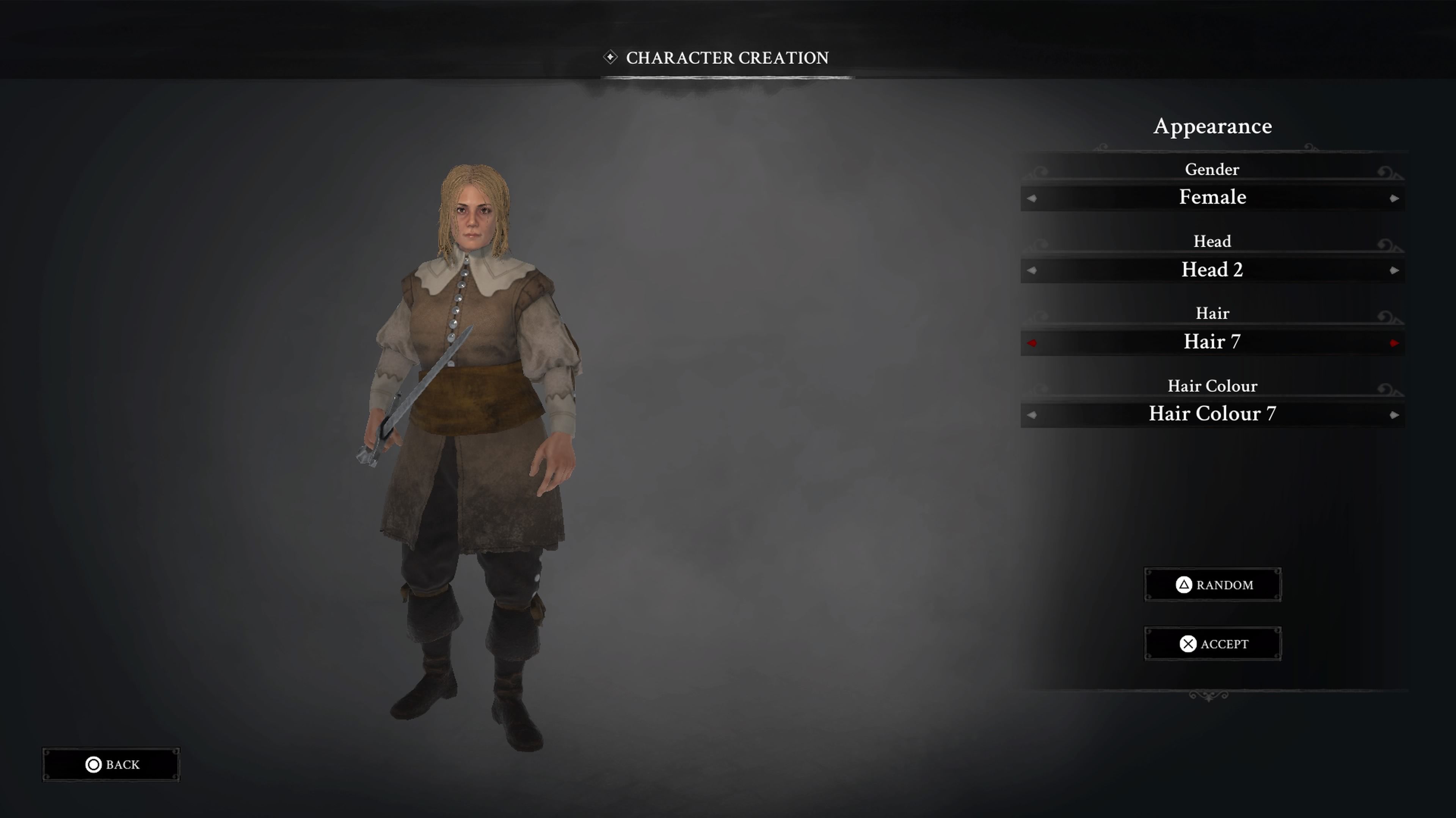 Black Legend Character Creation