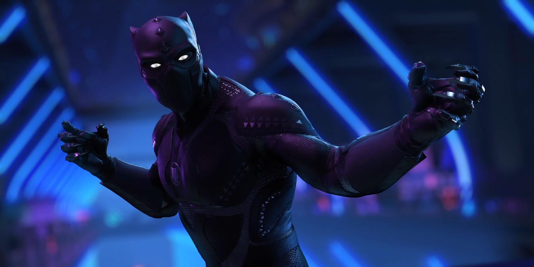 Black Panther readying himself to fight Klaw in Marvel's Avengers