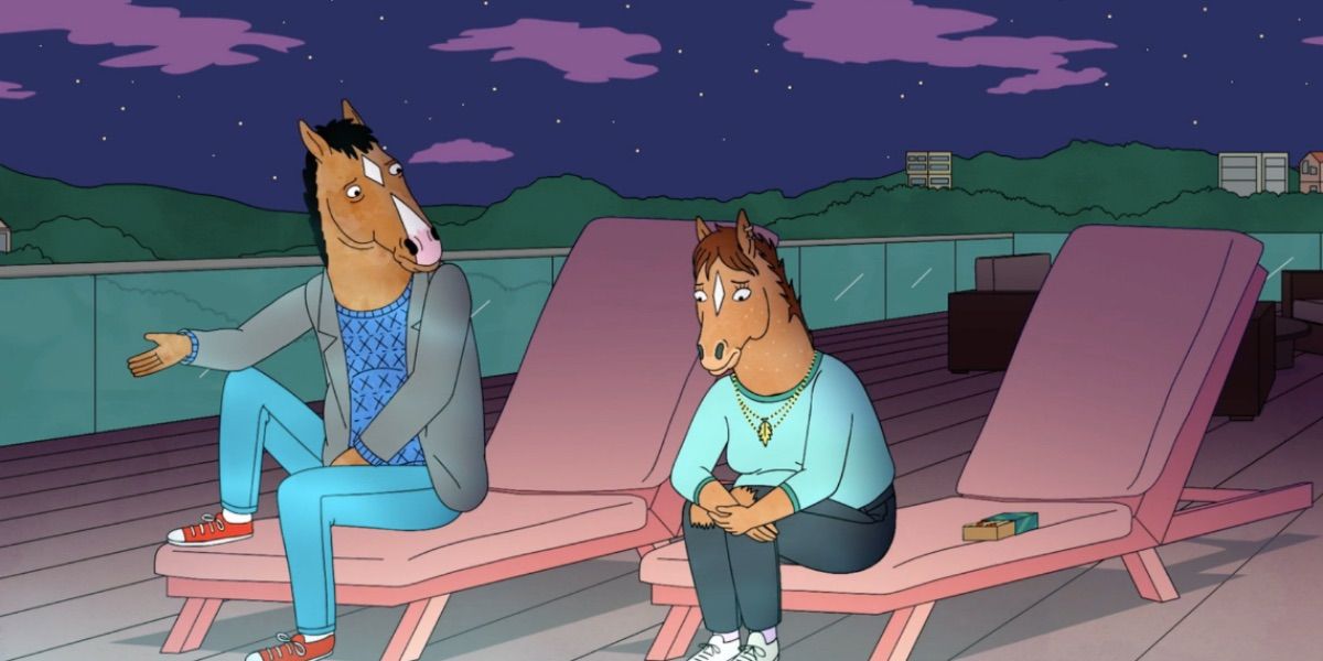BoJack and Hollyhock in BoJack Horseman