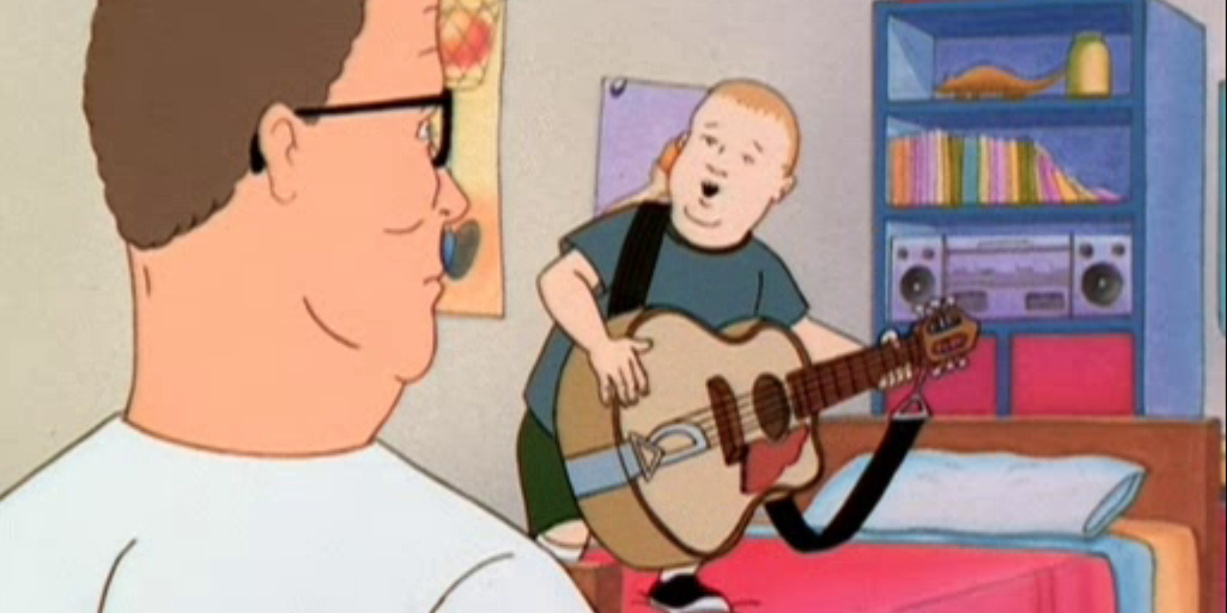 Bobby Hill with Hank's Guitar in King of the Hill