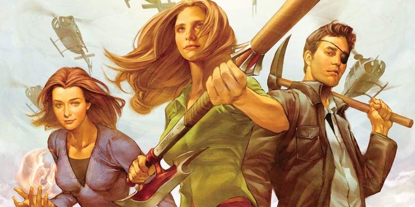 The cover of the Buffy The Vampire Slayer comic.