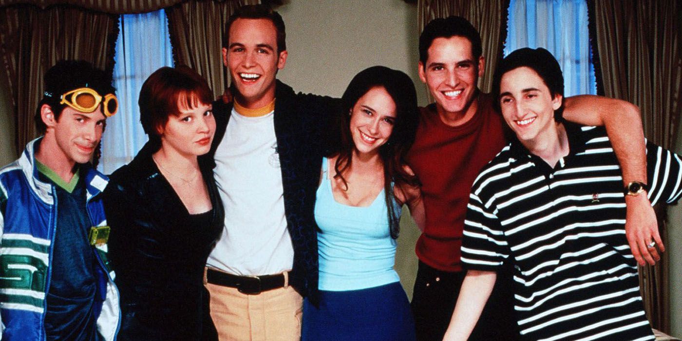 The cast of Can't Hardly Wait.