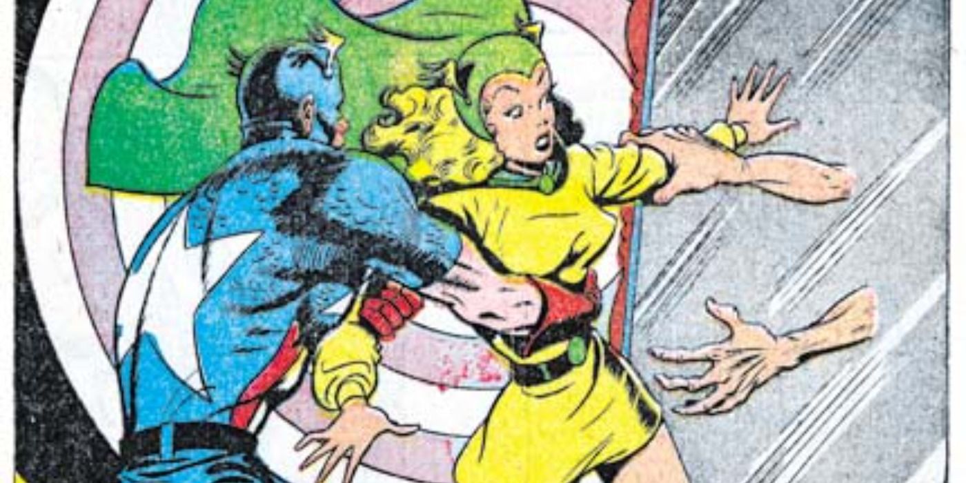 Captain America and Golden Girl from Marvel Comics