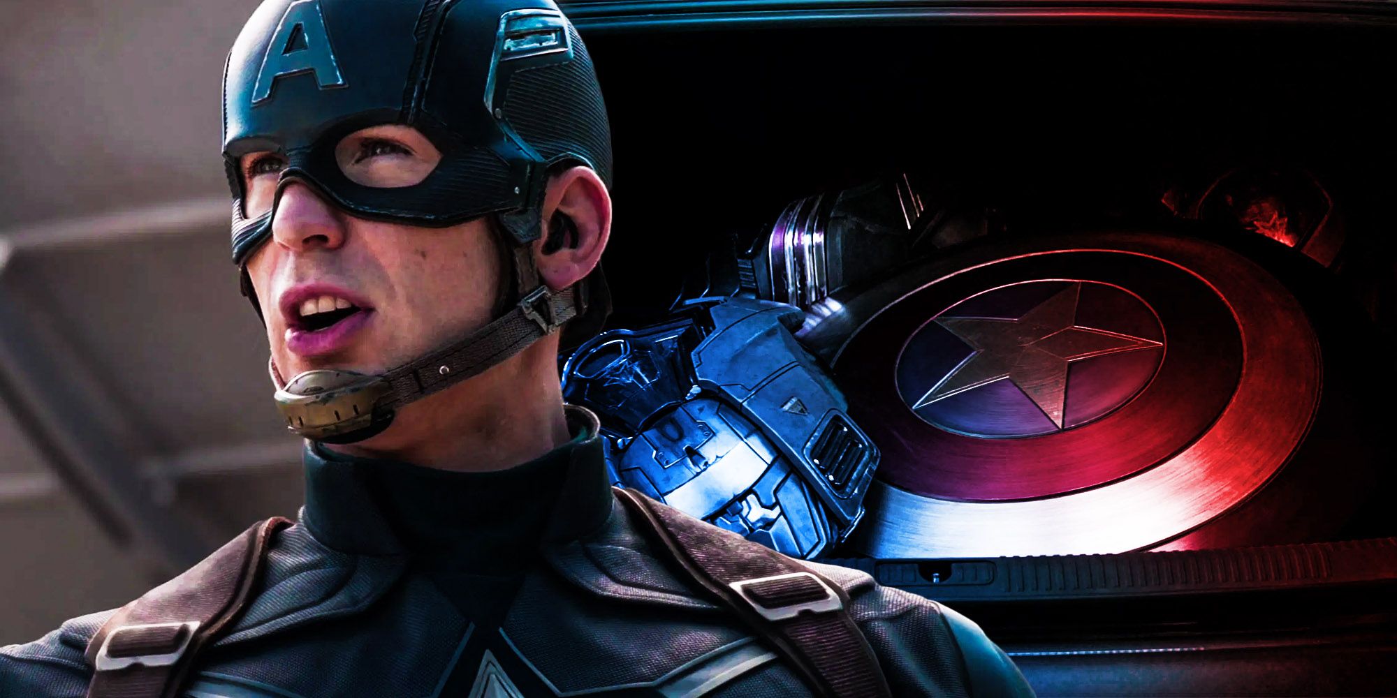 Chris Evans in Captain America Civil War in front of his ceiling