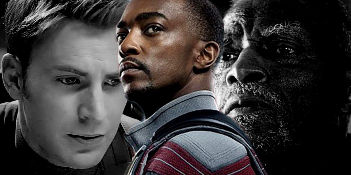 Chris Evans as Steve Rogers Captain America, Anthony Mackie as Sam Wilson Falcon, and Carl Lumbly as Isaiah Bradley