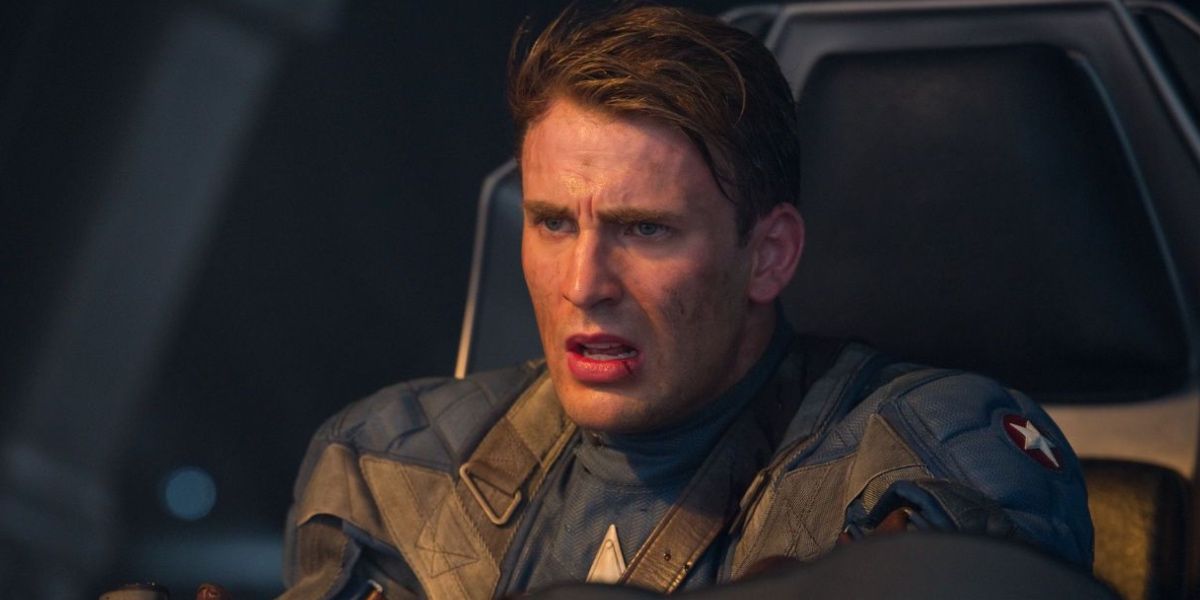 Steve Rogers flying a plane in Captain America: The First Avenger