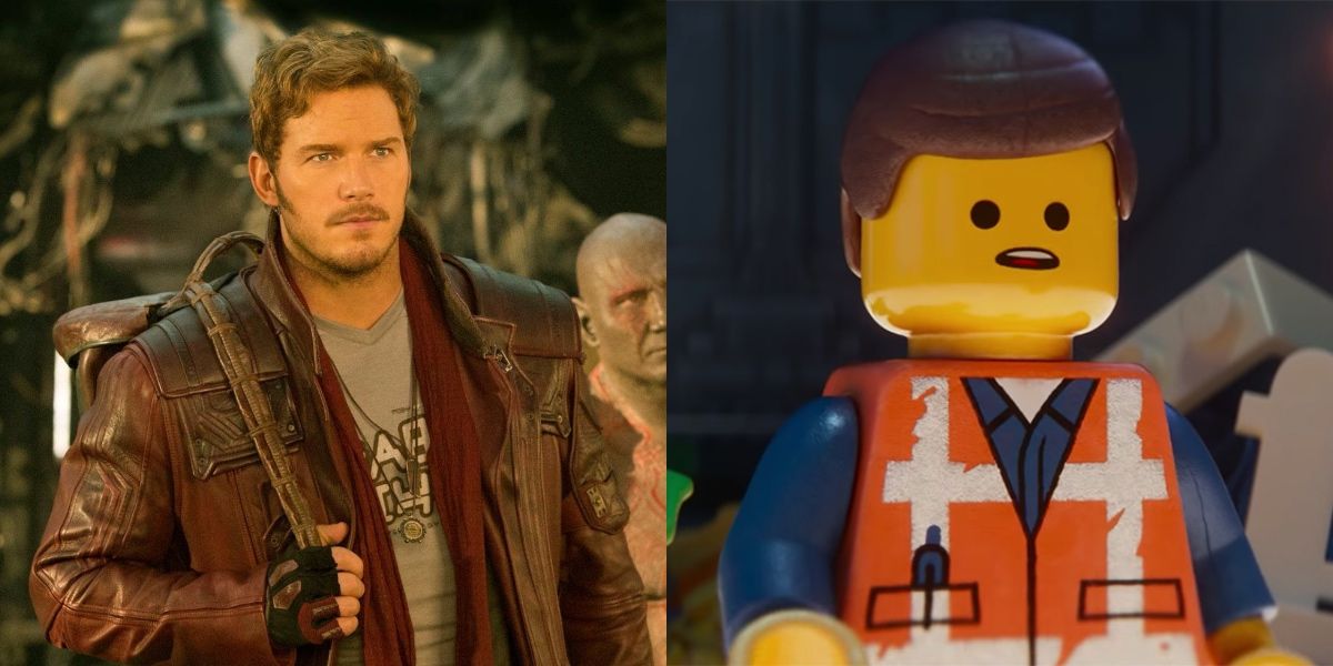 Pratt dressed as Star Lord and voicing Emmet in The Lego Movie 