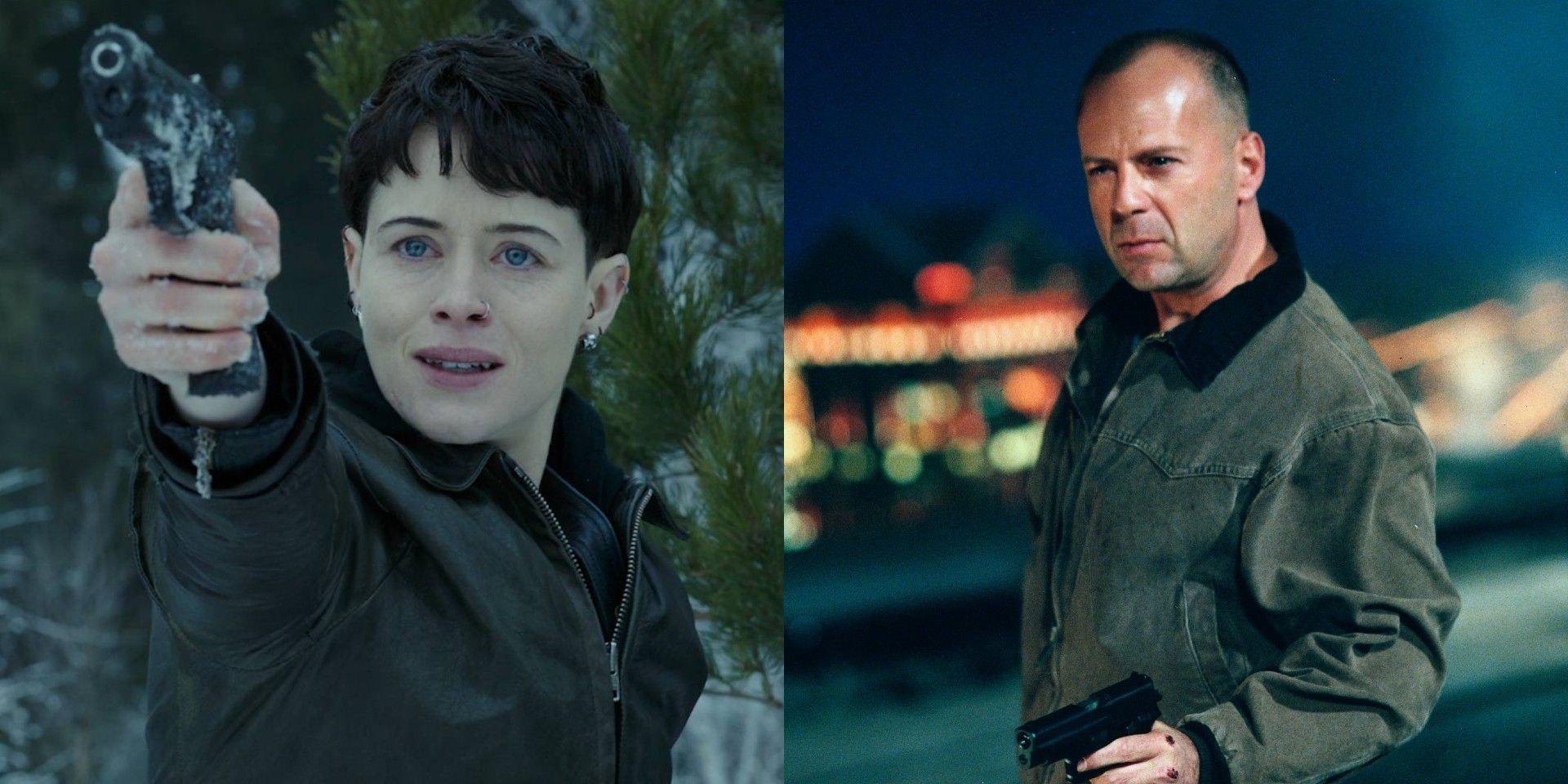 Claire Foy in The Girl In The Spider's Web; Bruce Willis in Mercury Rising