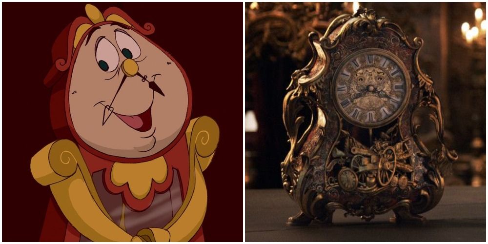 Cogsworth Animated vs Live-action