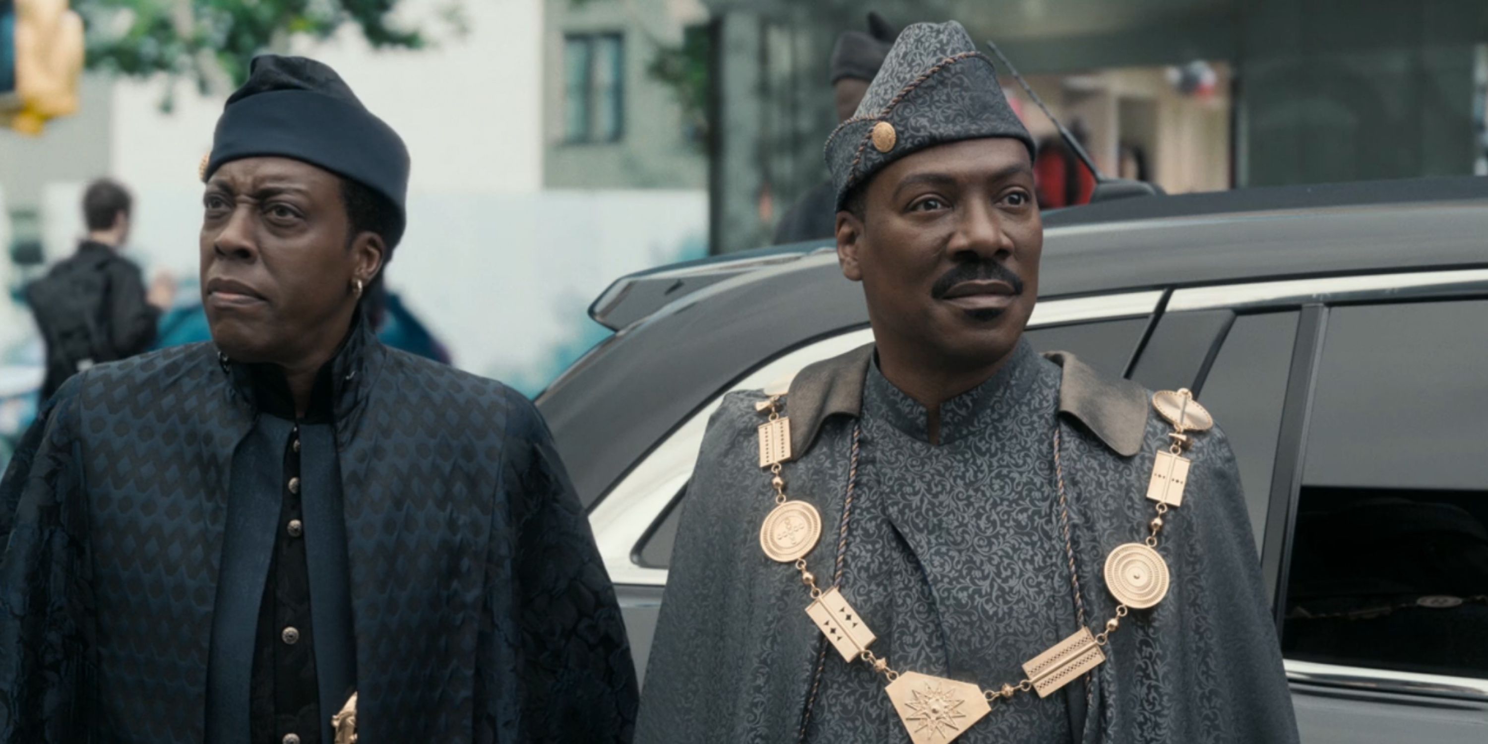 Eddie Murphy and Arsenio Hall in Coming 2 America on Amazon Prime