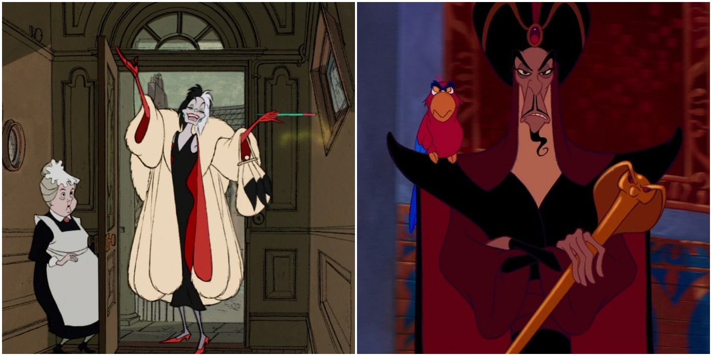 Disney villains Cruella De Vil and Jafar