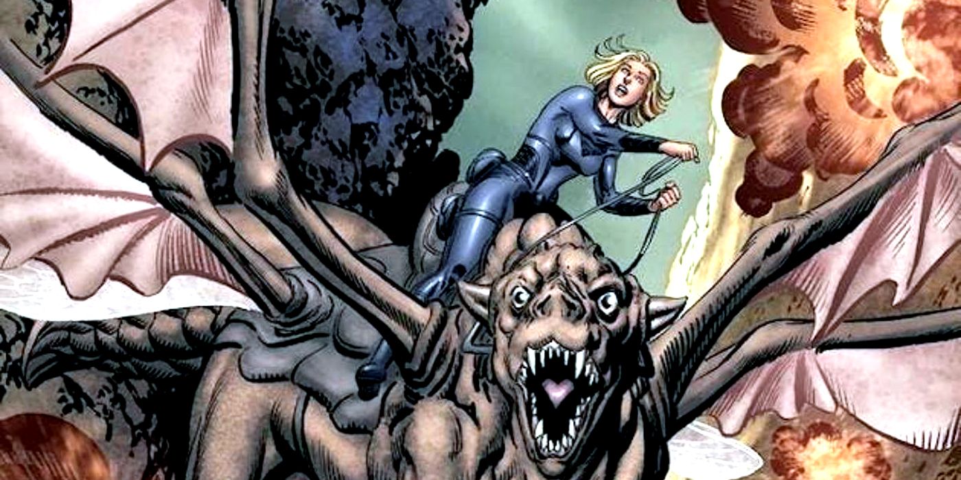 Kara Zor-El riding the same flying creature seen at the beginning of Man of Steel