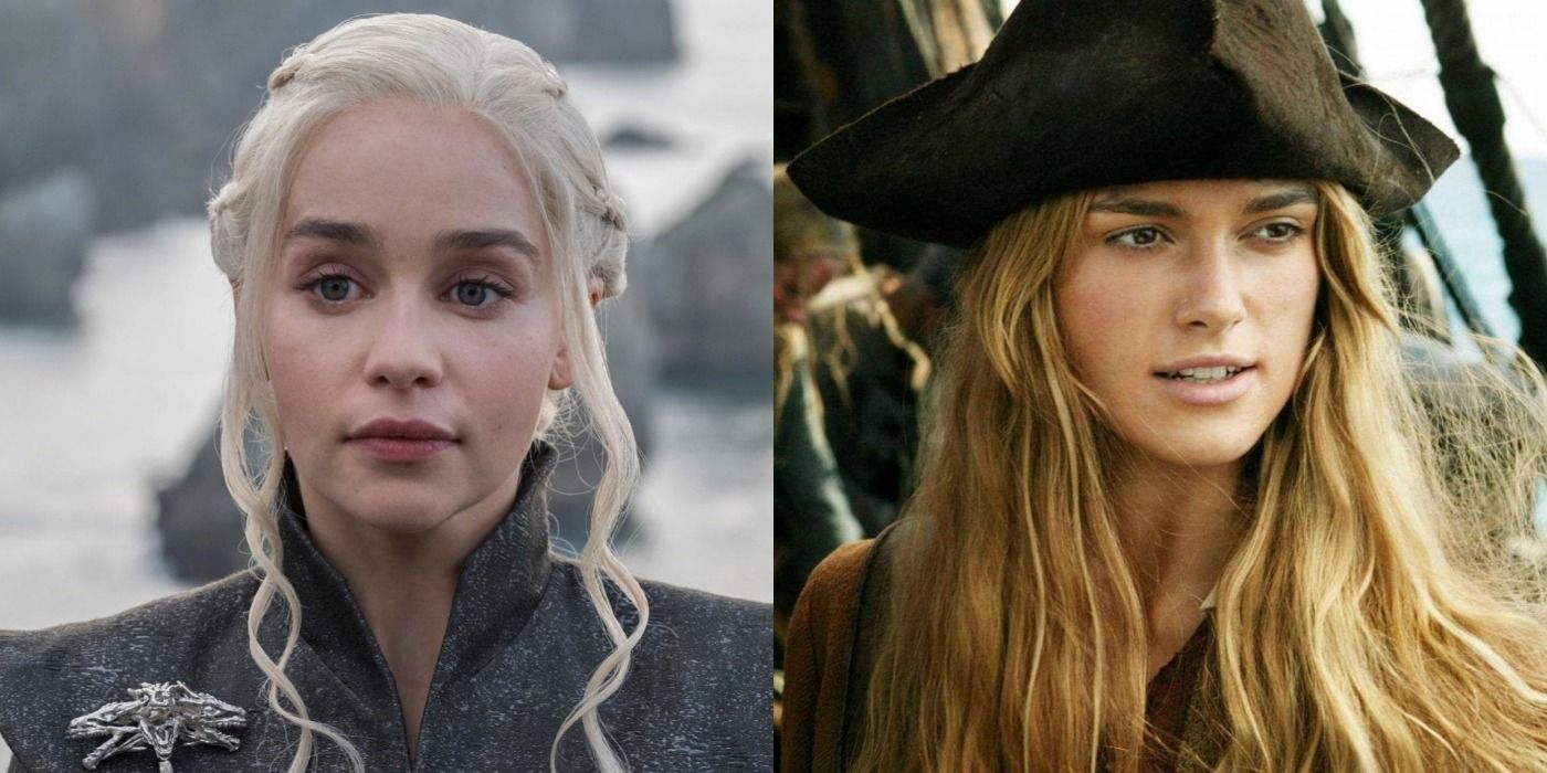 Daenerys from Game Of Thrones and Elizabeth Swann from Pirates Of THe Caribbean