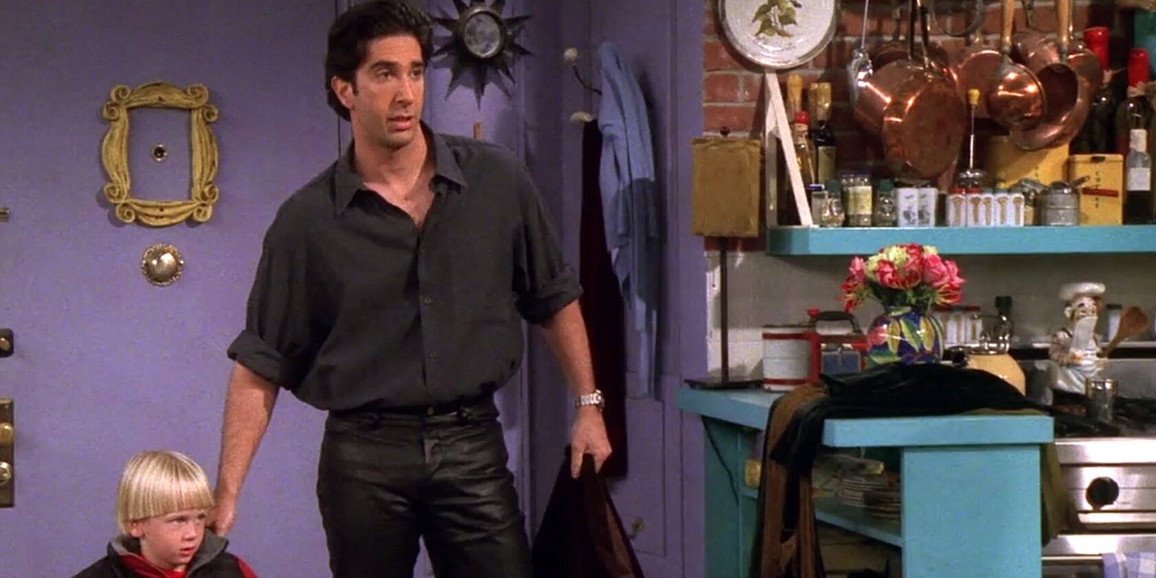 David Schwimmer as Ross in Friends:Ross's Leather Pants