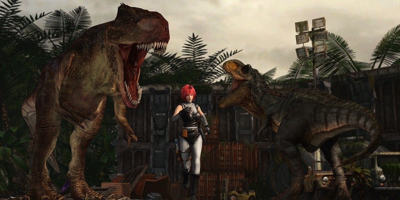 A cutscene form the original Dino Crisis game on PlayStation.