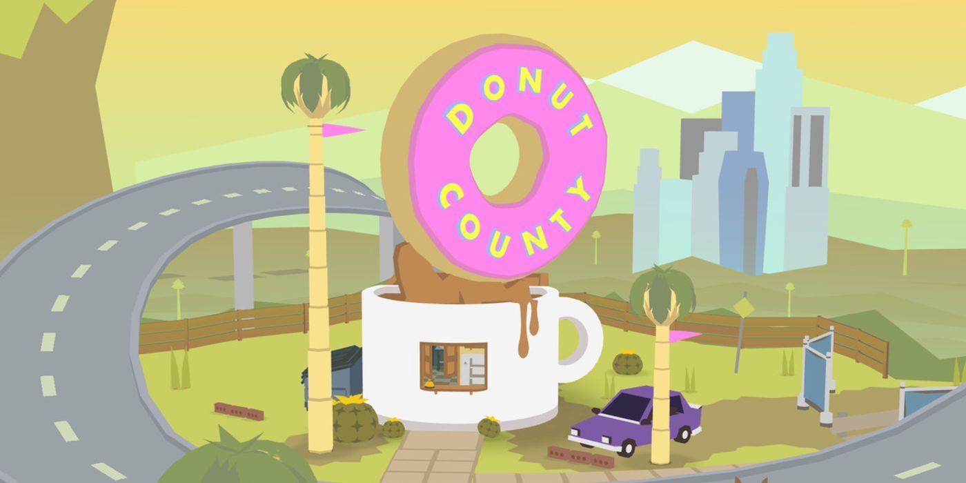 Still from video game Donut County