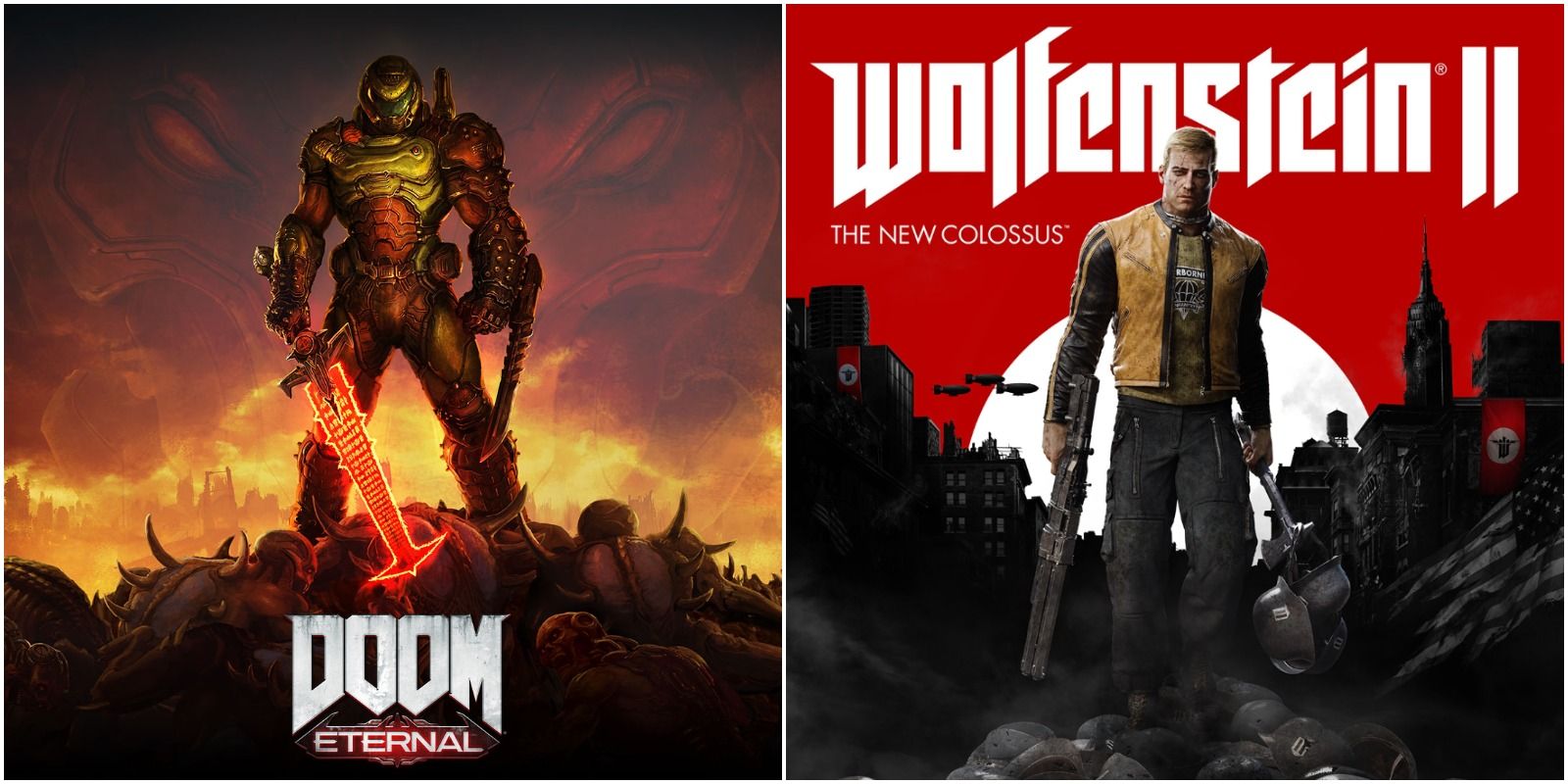 Doom Eternal and Wolfenstein II: The New Colossus