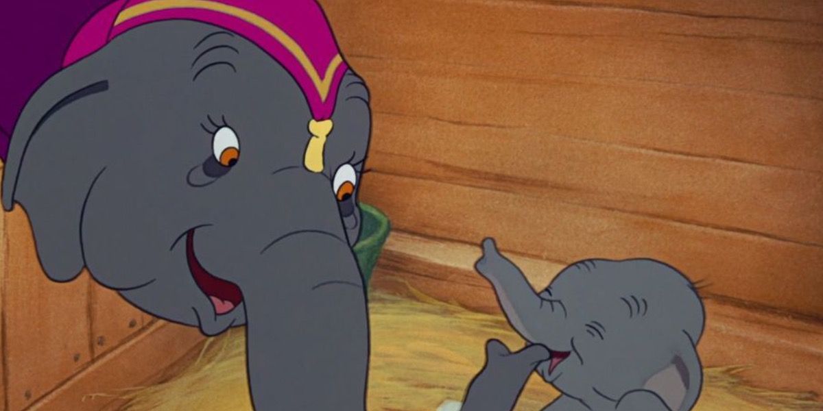 Elephant Matriarch tickling baby Dumbo
