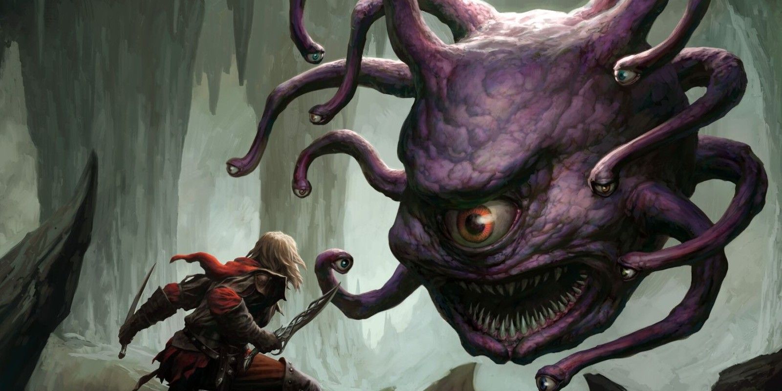 The Beholder roars at a player in Dungeons & Dragons