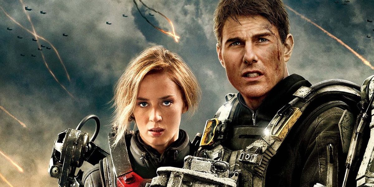 Suited-up Emily Blunt and Tom Cruise on cropped poster for Edge of Tomorrow