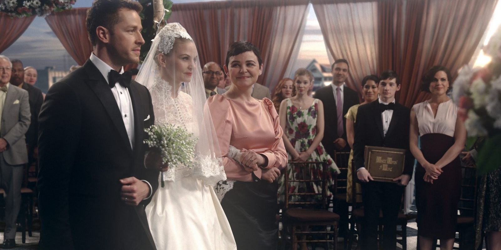 Emma Swan in her vintage wedding dress in Once Upon a Time
