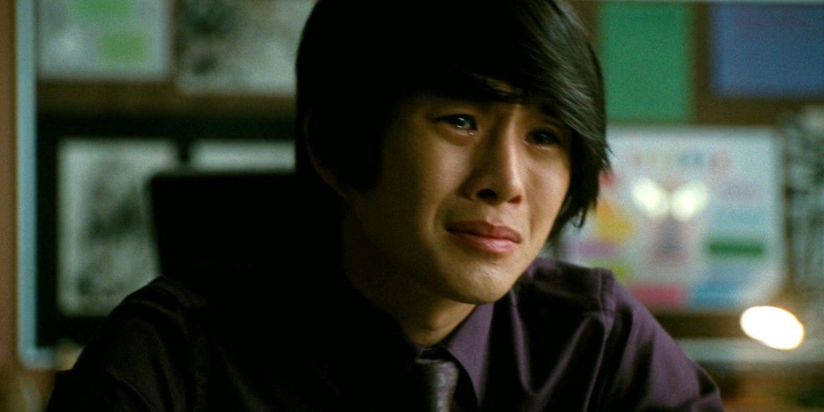 Eric crying during class in New Moon