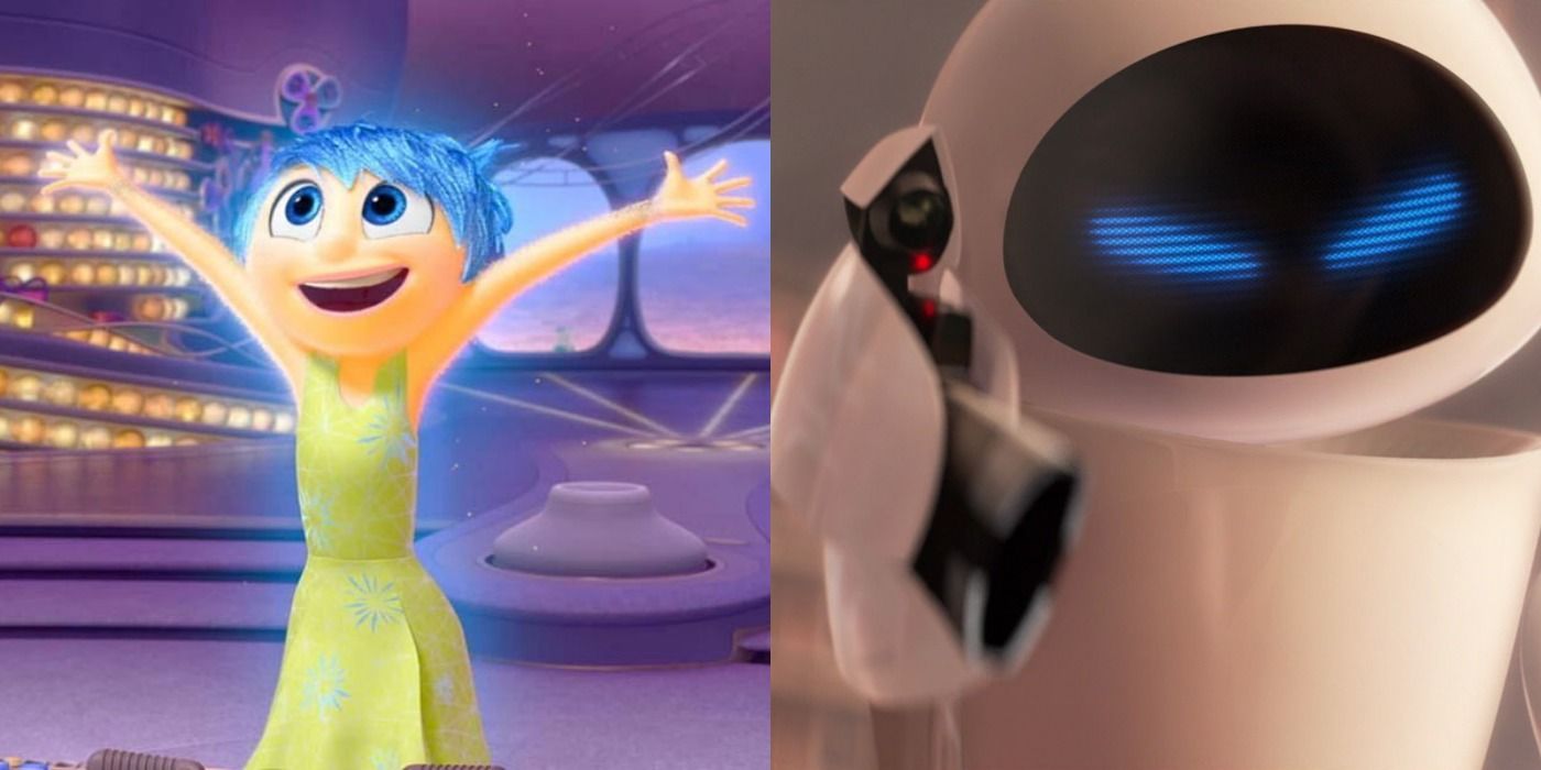 Eve from Wall-E and Joy from Inside Out