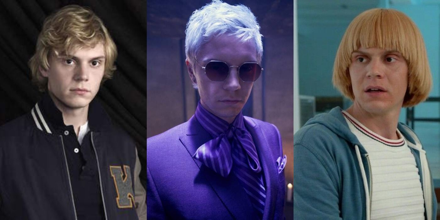 Evan Peters as AHS characters Kyle Spencer, Gallant, and Jeff Pfister