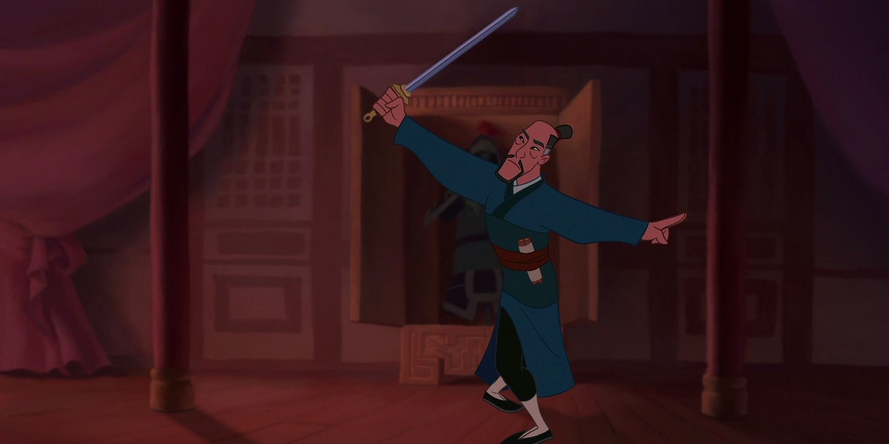 Fa Zhou training to fight in Disney's Mulan