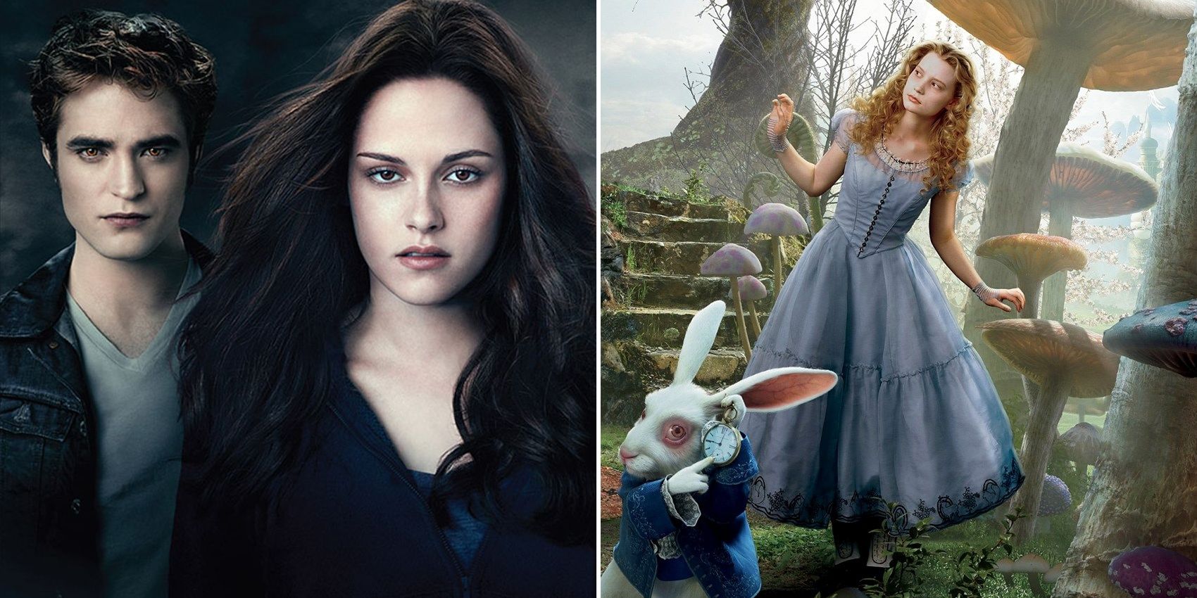 Feature image of Edward and Bella from Twilight Eclipse and Tim Burton&rsquo;s Alice in Wonderland