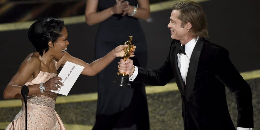 Brad Pitt winning an Oscar.