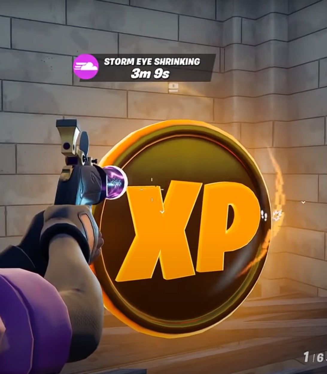 A player finds the Gold XP Coin during Week 14 of Fortnite Season 5