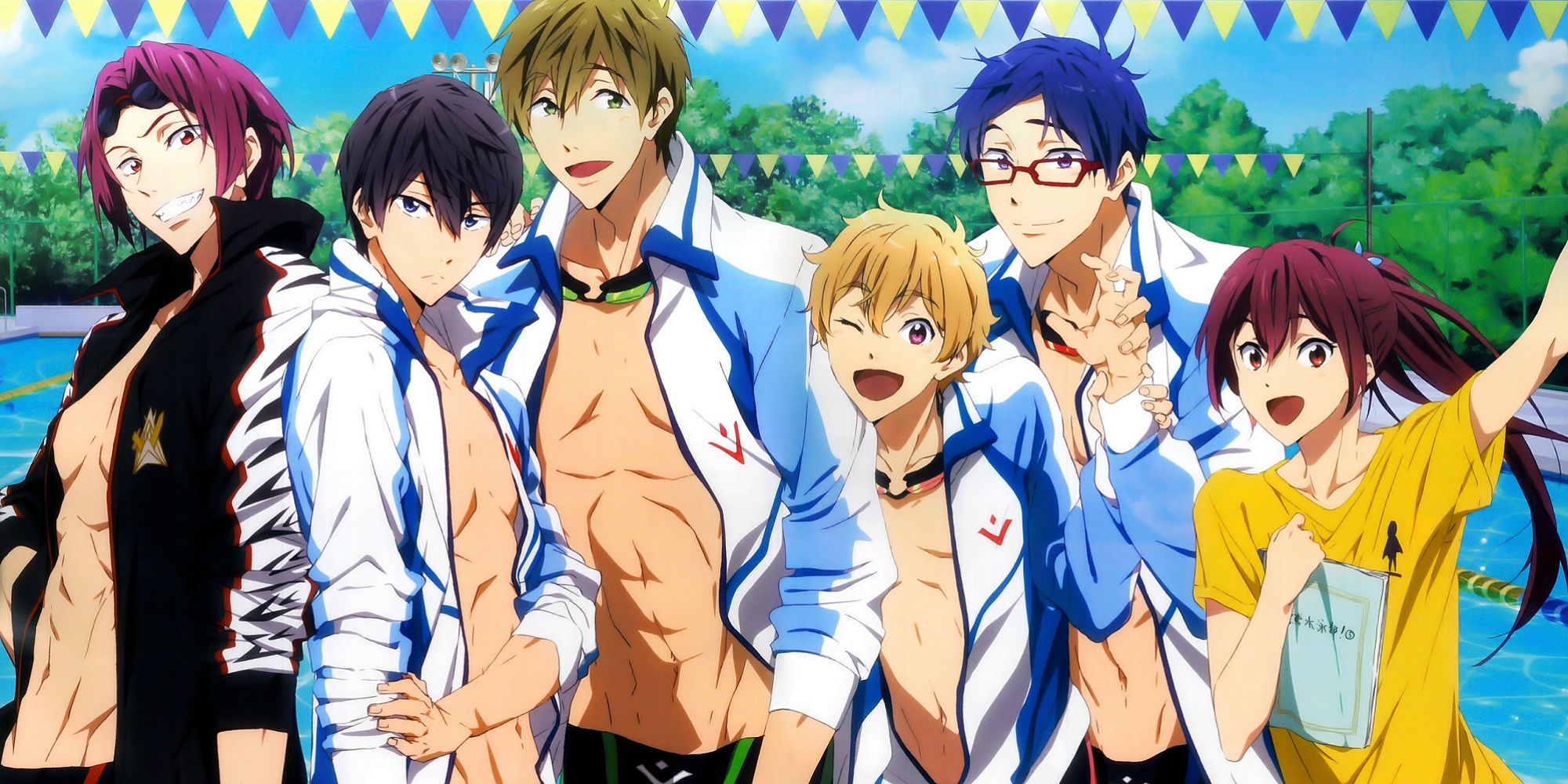 Available!  Iwatobi Swim Club is an anime series about competitive swimming.