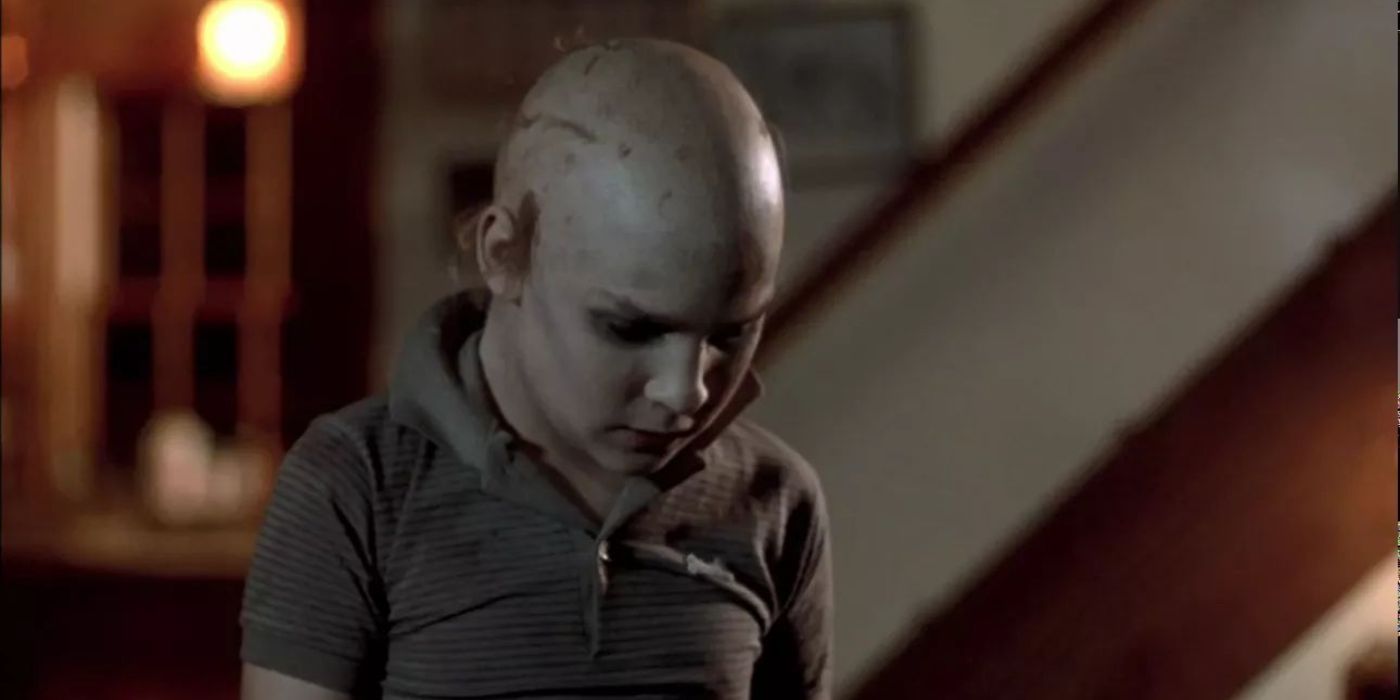 Tommy Jarvis standing over dead Jason Voorhees in Friday the 13th 4