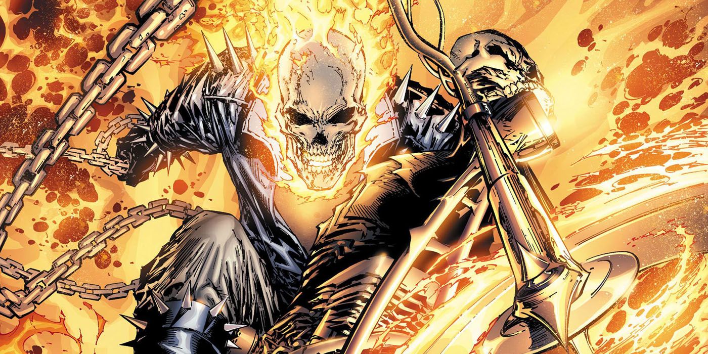 The cover of a Ghost Riders comic.