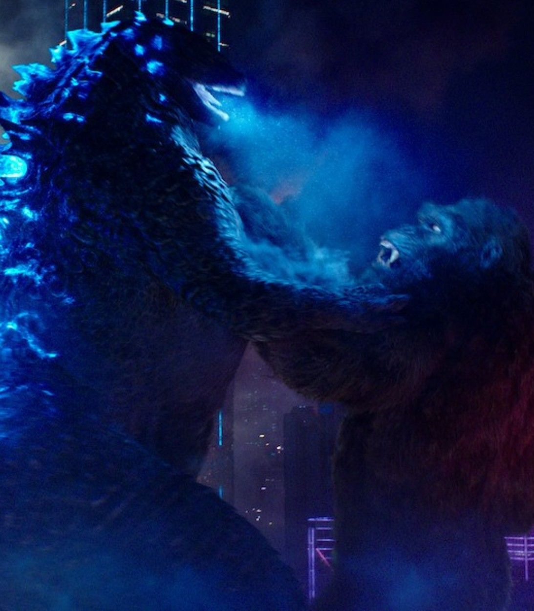 Godzilla vs Kong city fight vertical