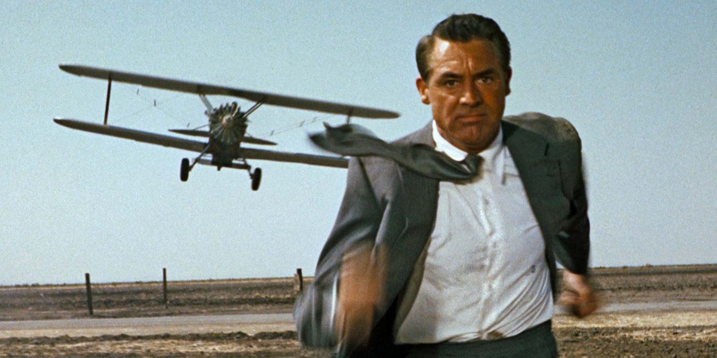 The classic crop dusting attack scene from North By Northwest
