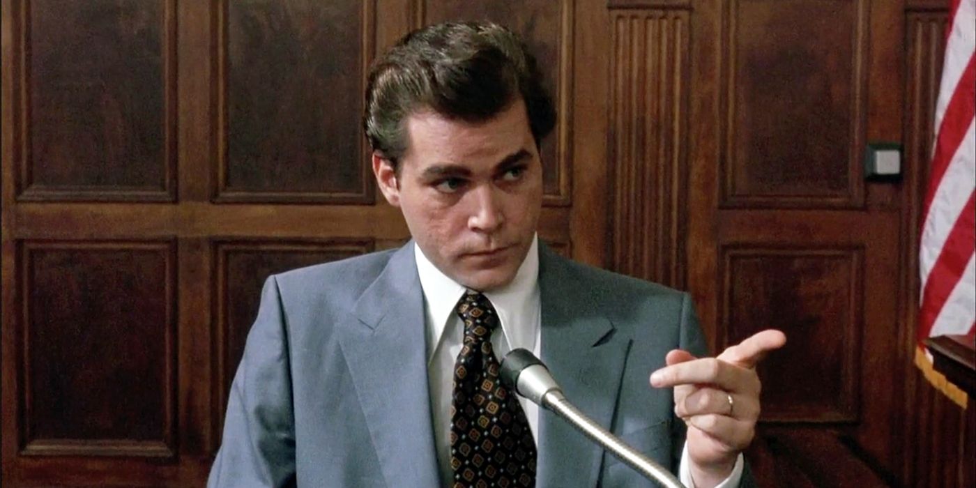Henry Hill in a courtroom in Goodfellas
