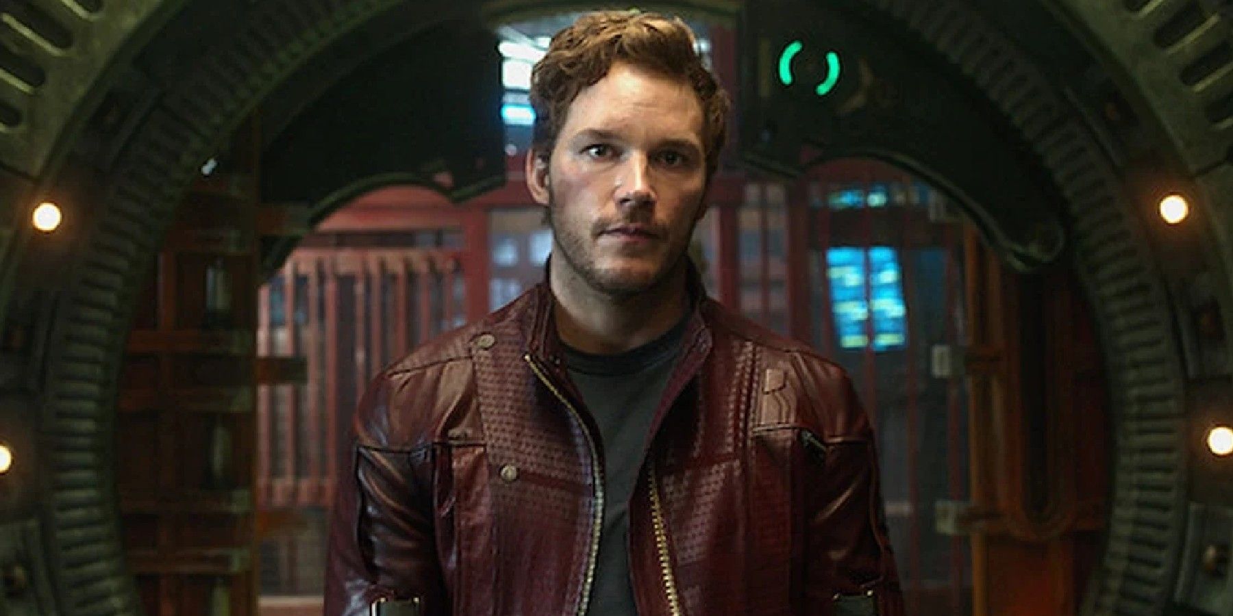 Star-Lord staring straight into the camera in Guardians of the Galaxy