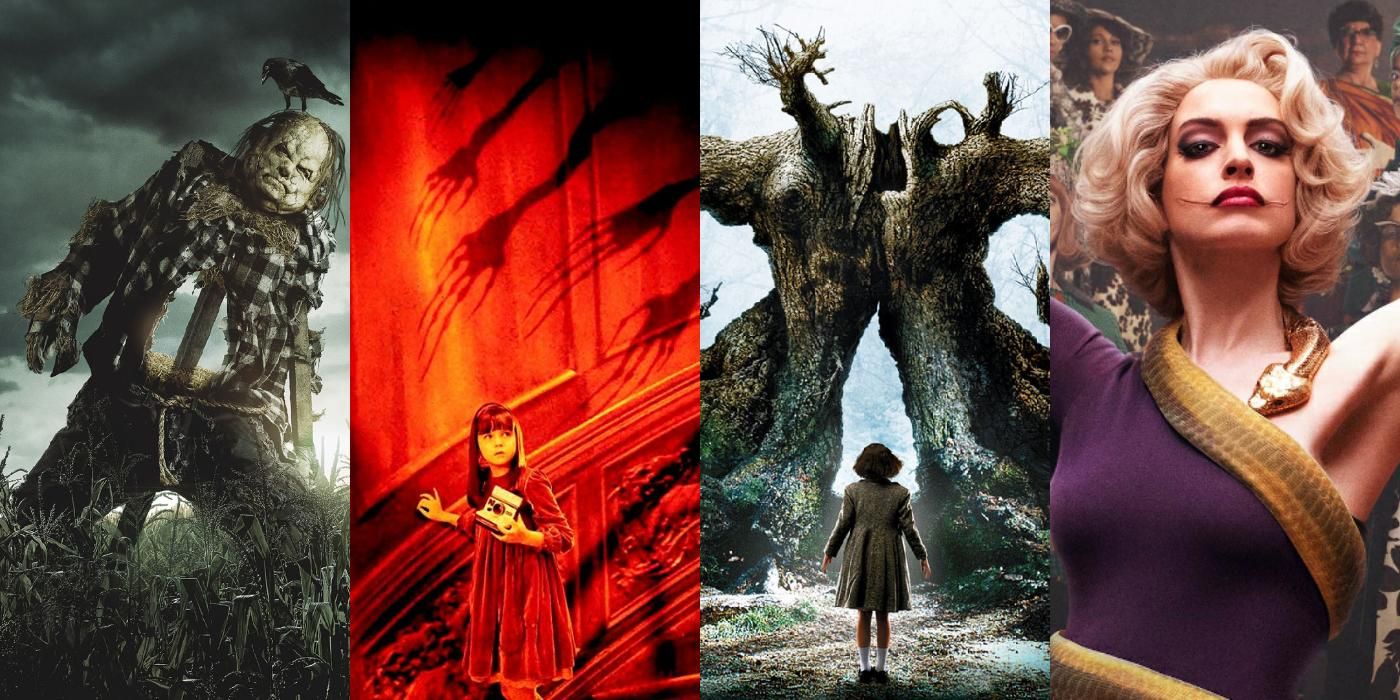 Side-by-side poster art for movies produced by Guillermo Del Toro