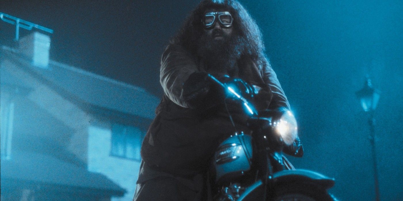 Hagrid On His Bike in Harry Potter
