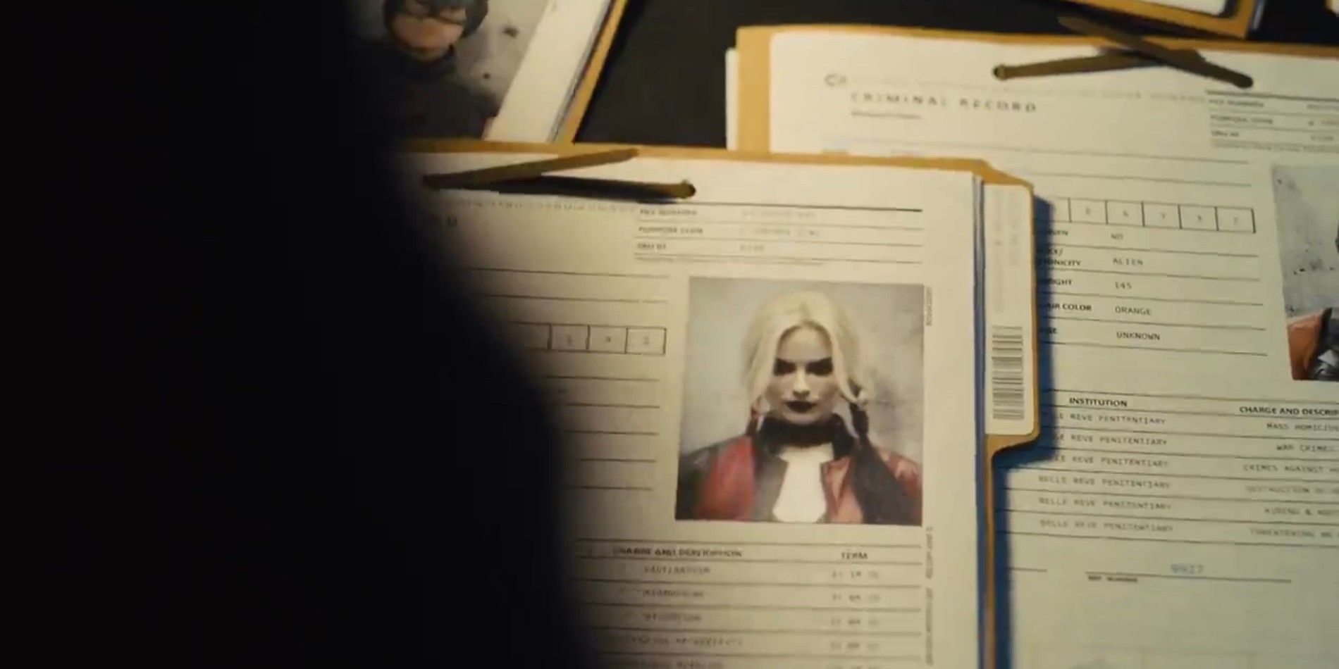 Harley Quinn file in The Suicide Squad