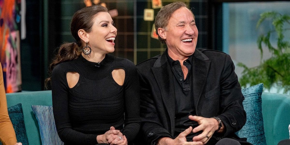 Heather and Terry Dubrow laughing on WWHL
