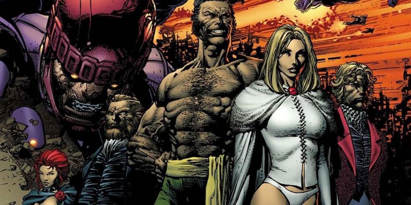 The Hellfire Club members standing in a group.